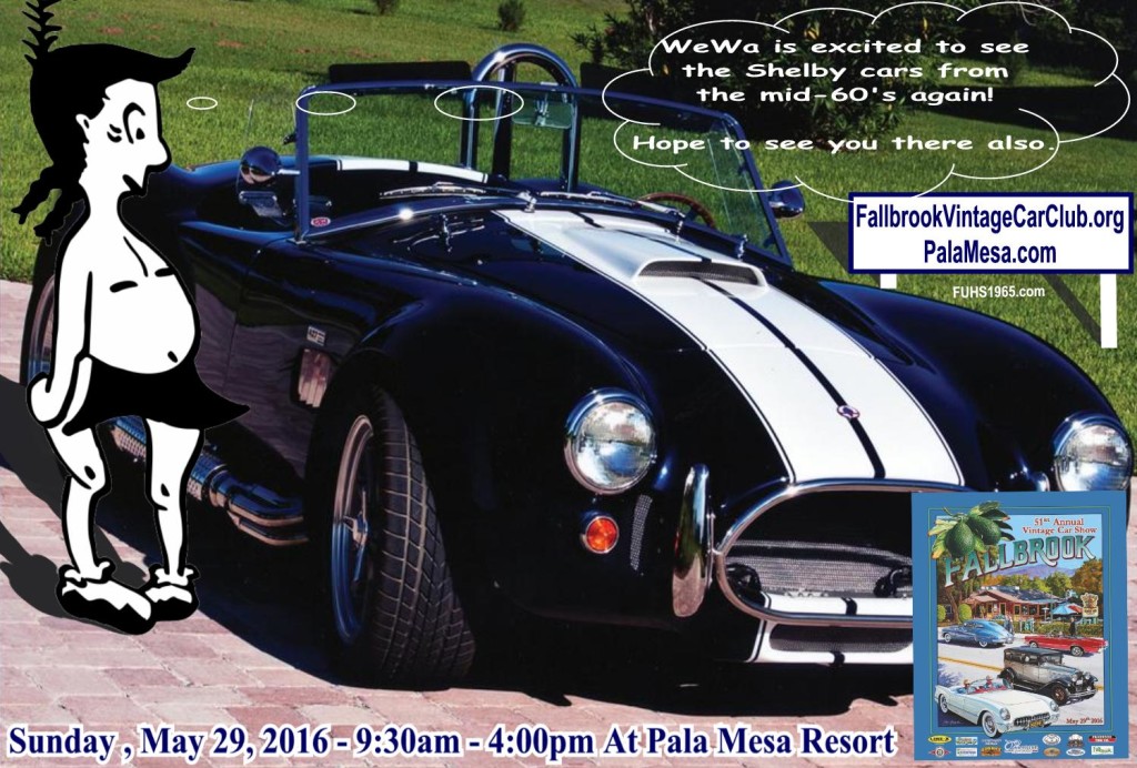 WeWa checking out a Shelby Cobra
